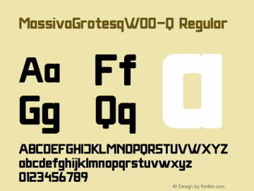 MassivaGrotesqW00-Q Regular Version 1.00 Font Sample