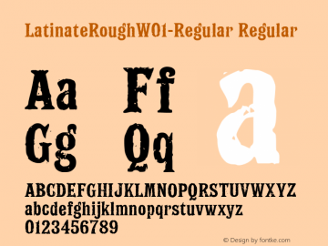 LatinateRoughW01-Regular Regular Version 1.00 Font Sample