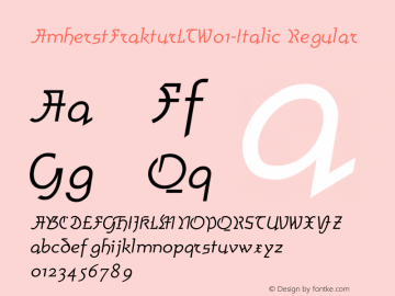 AmherstFrakturLTW01-Italic Regular Version 1.01图片样张