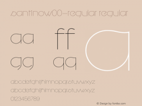 SantinoW00-Regular Regular Version 1.1 Font Sample