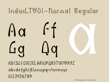 IndusLTW01-Normal Regular Version 2.02 Font Sample