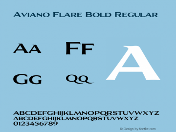 Aviano Flare Bold Regular Version 1.10图片样张
