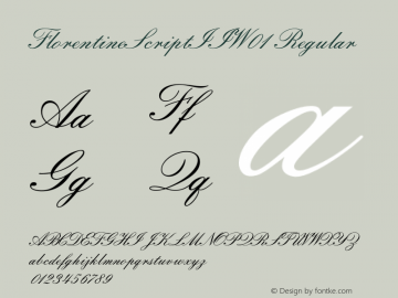 FlorentineScriptIIW01 Regular Version 2.02 Font Sample