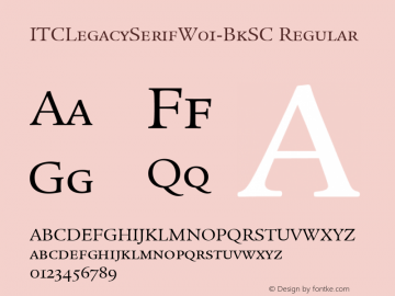 ITCLegacySerifW01-BkSC Regular Version 1.00 Font Sample