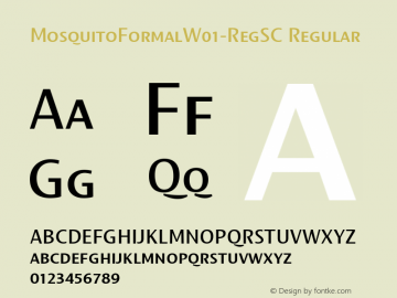 MosquitoFormalW01-RegSC Regular Version 1.00 Font Sample