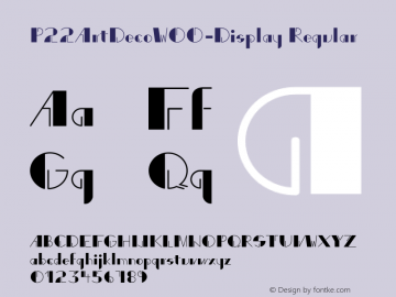 P22ArtDecoW00-Display Regular Version 1.00图片样张