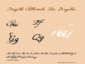 Brigette Alternate Two Regular Version 1.00 Font Sample