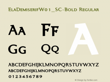 ElaDemiserifW01_SC-Bold Regular Version 1.00图片样张