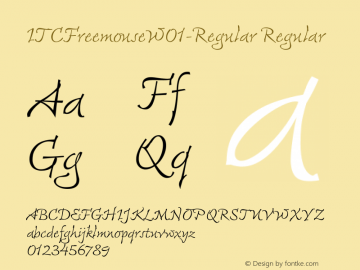 ITCFreemouseW01-Regular Regular Version 1.1 Font Sample