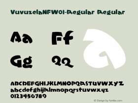 VuvuzelaNFW01-Regular Regular Version 1.00 Font Sample