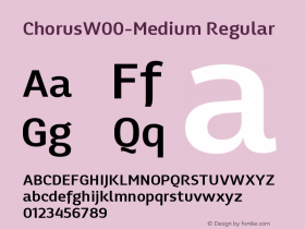 ChorusW00-Medium Regular Version 1.00 Font Sample