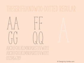 TheSerifHandW00-Dotted Regular Version 2.00 Font Sample