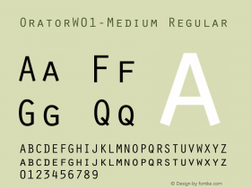 OratorW01-Medium Regular Version 2.02 Font Sample