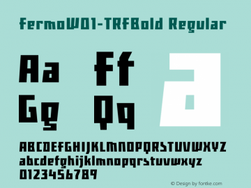 FermoW01-TRFBold Regular Version 1.00 Font Sample