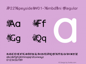 P22SpeysideW01-SmbdIni Regular Version 1.00 Font Sample