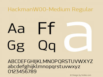 HackmanW00-Medium Regular Version 1.10图片样张