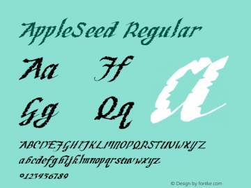 AppleSeed Regular 001.000 Font Sample