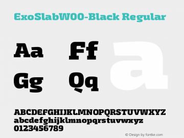 ExoSlabW00-Black Regular Version 1.10图片样张