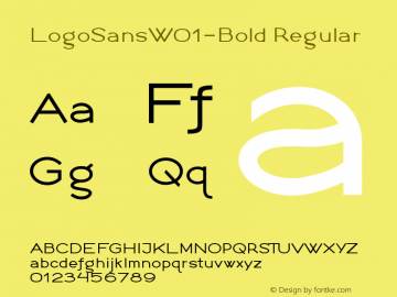 LogoSansW01-Bold Regular Version 1.00 Font Sample