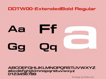 DDTW00-ExtendedBold Regular Version 1.40图片样张