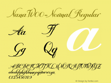 NanaW00-Normal Regular Version 1.00 Font Sample