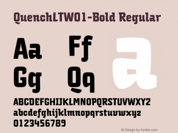 QuenchLTW01-Bold Regular Version 1.01 Font Sample
