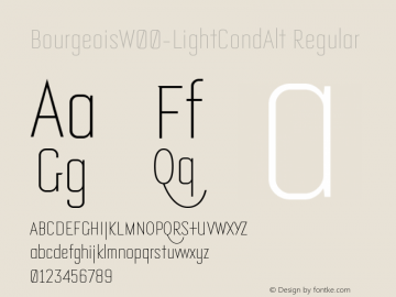 BourgeoisW00-LightCondAlt Regular Version 1.00图片样张