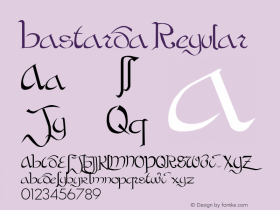 Bastarda Regular Altsys Metamorphosis:5/9/92图片样张