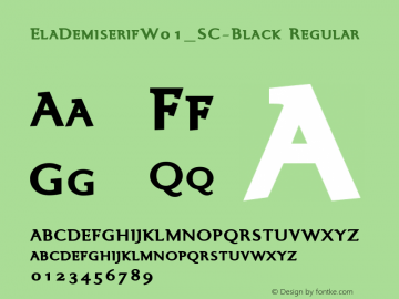 ElaDemiserifW01_SC-Black Regular Version 1.00 Font Sample