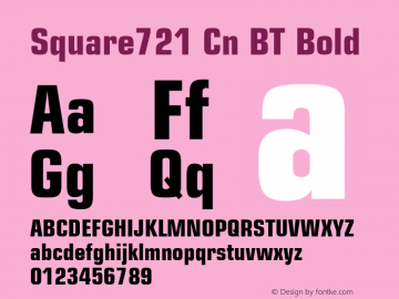 Square721 Cn BT Bold mfgpctt-v1.53 Friday, January 29, 1993 1:48:25 pm (EST) Font Sample