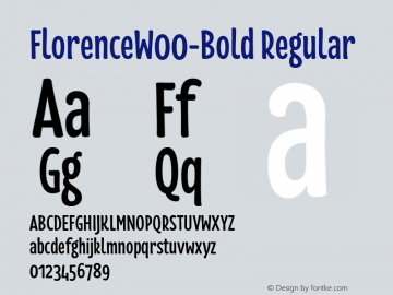 FlorenceW00-Bold Regular Version 1.00 Font Sample