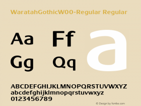 WaratahGothicW00-Regular Regular Version 1.00图片样张