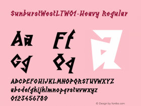 SunburstWestLTW01-Heavy Regular Version 1.01 Font Sample