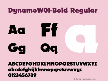 DynamoW01-Bold Regular Version 1.02 Font Sample