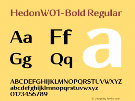 HedonW01-Bold Regular Version 1.0图片样张