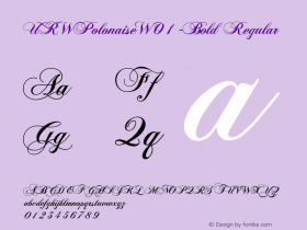 URWPolonaiseW01-Bold Regular Version 1.00 Font Sample