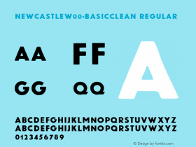 NewcastleW00-BasicClean Regular Version 1.10 Font Sample
