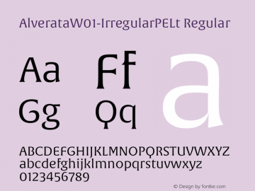 AlverataW01-IrregularPELt Regular Version 1.00图片样张