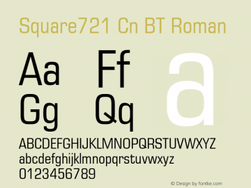 Square721 Cn BT Roman mfgpctt-v1.53 Friday, January 29, 1993 1:48:12 pm (EST)图片样张