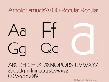 ArnoldSamuelsW00-Regular Regular Version 1.20 Font Sample
