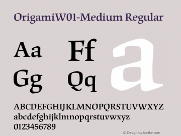 OrigamiW01-Medium Regular Version 1.1图片样张