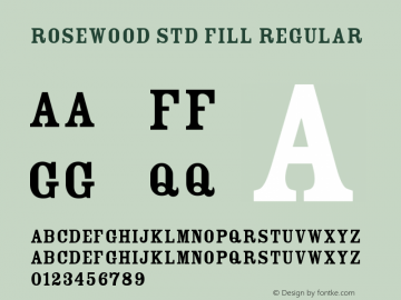 Rosewood Std Fill Regular OTF 1.018;PS 001.002;Core 1.0.31;makeotf.lib1.4.1585图片样张