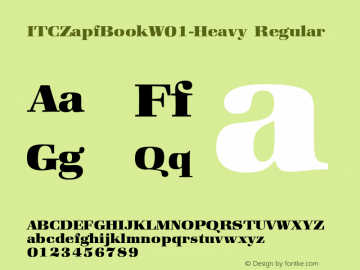 ITCZapfBookW01-Heavy Regular Version 1.00图片样张