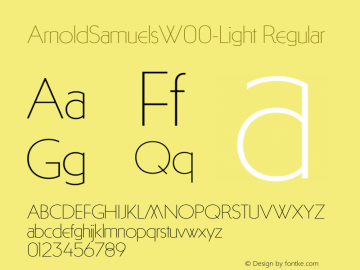 ArnoldSamuelsW00-Light Regular Version 1.20 Font Sample