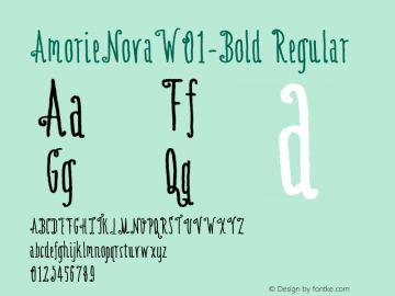 AmorieNovaW01-Bold Regular Version 1.00图片样张