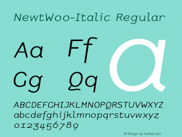 NewtW00-Italic Regular Version 1.00图片样张