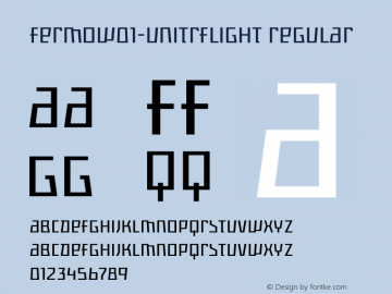 FermoW01-UniTRFLight Regular Version 1.00 Font Sample
