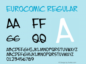 EuroComic Regular Version 4.10 Font Sample