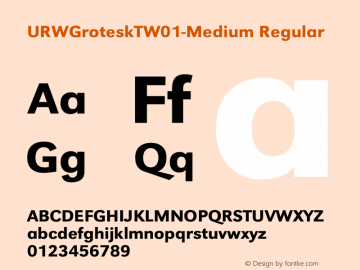 URWGroteskTW01-Medium Regular Version 1.00图片样张