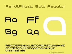 RendtPhysic Bold Regular Version 1.00图片样张